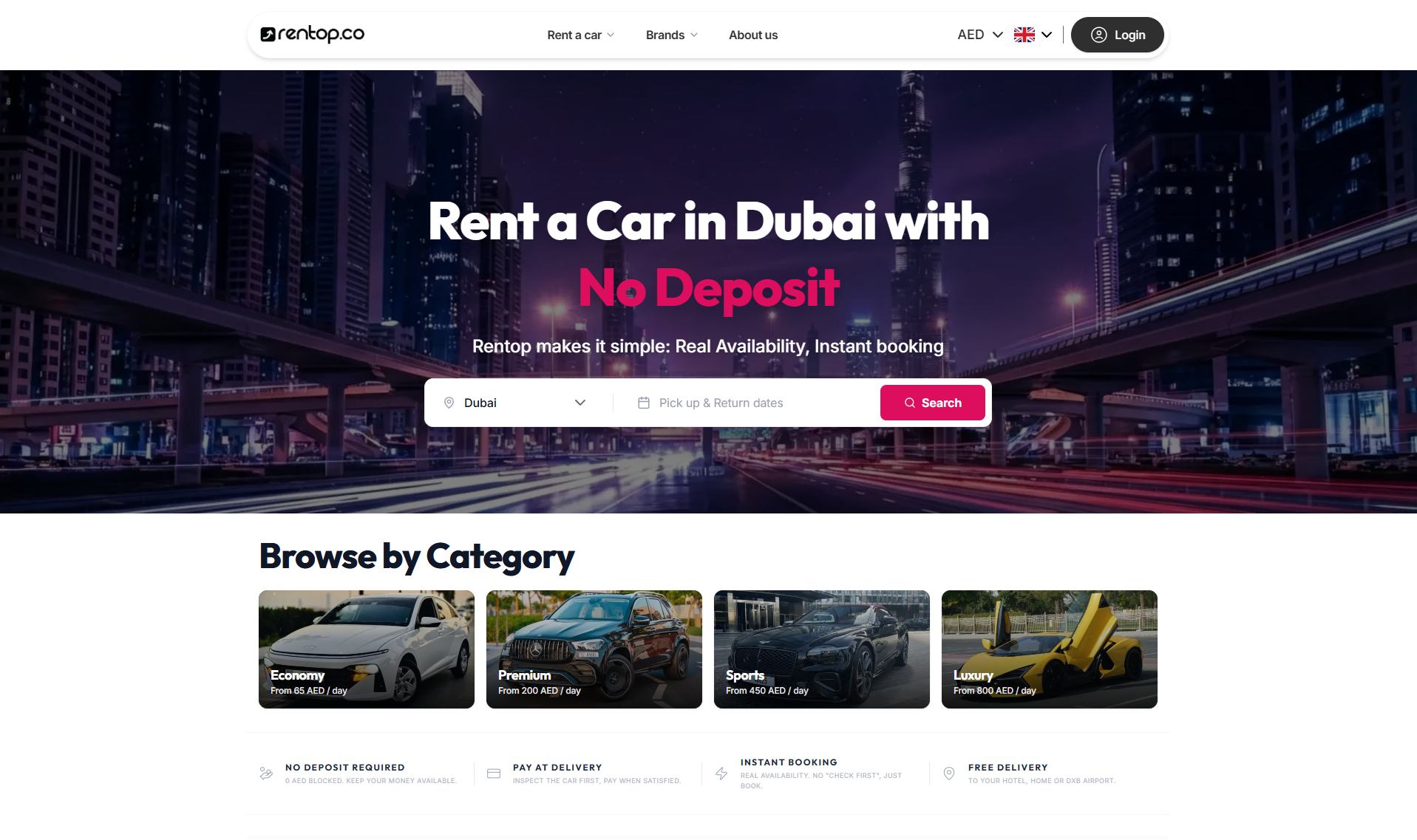 Rentop.co project screenshot