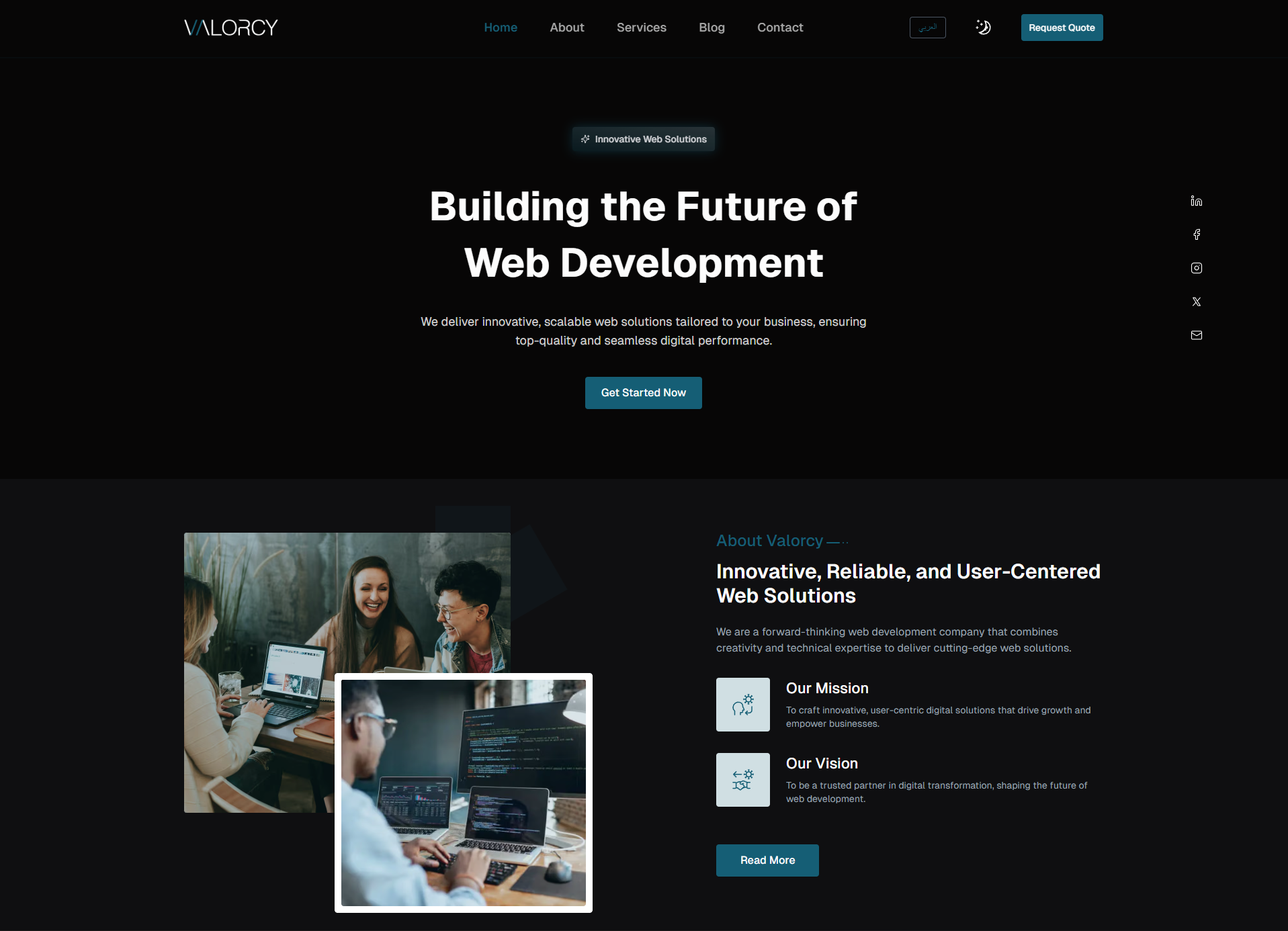 Valorcy.com project screenshot